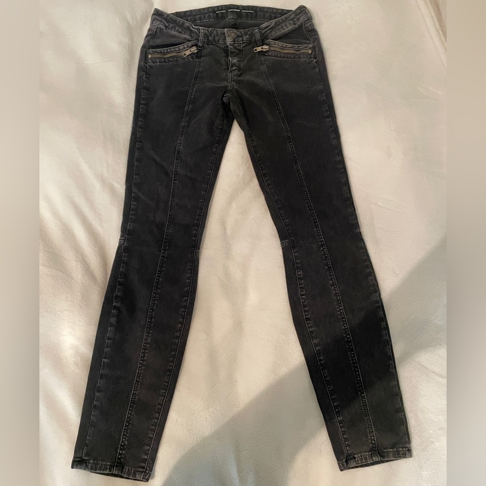 Black denim zipper Zara Jean